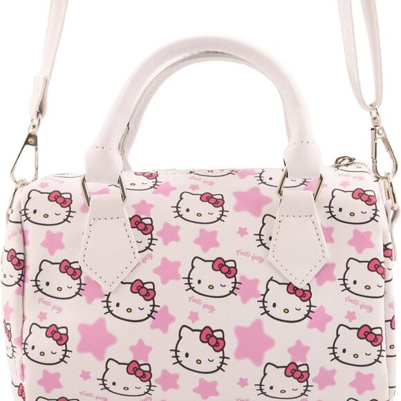 Charming Hello Kitty 7" Mini Crossbody Handbag in Durable Saffiano Leather - Picture 3 of 6